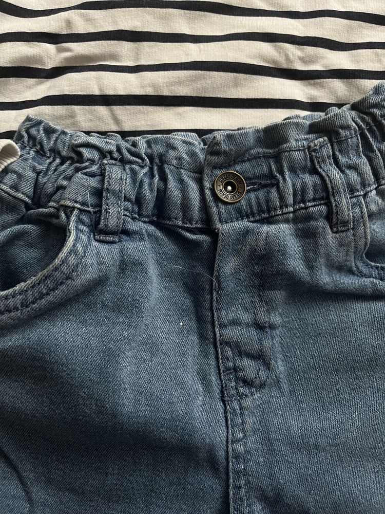 Набір джинси mom + реглан у смужку 98-104