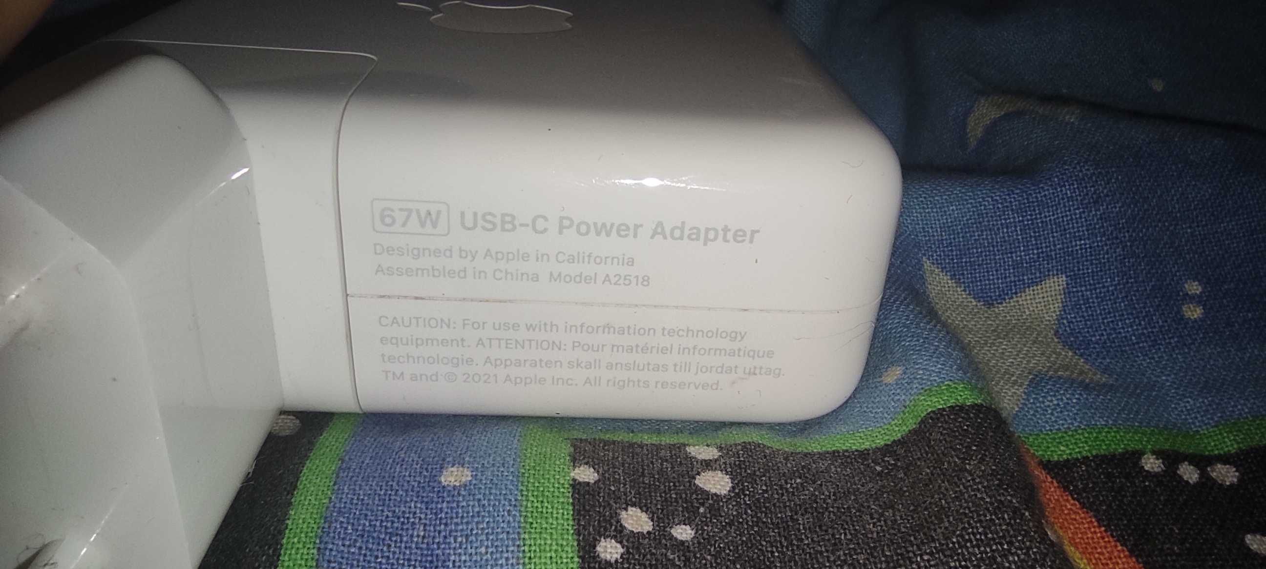 Продам 67w USB-C Power Adapter 
Ціна 1500грн