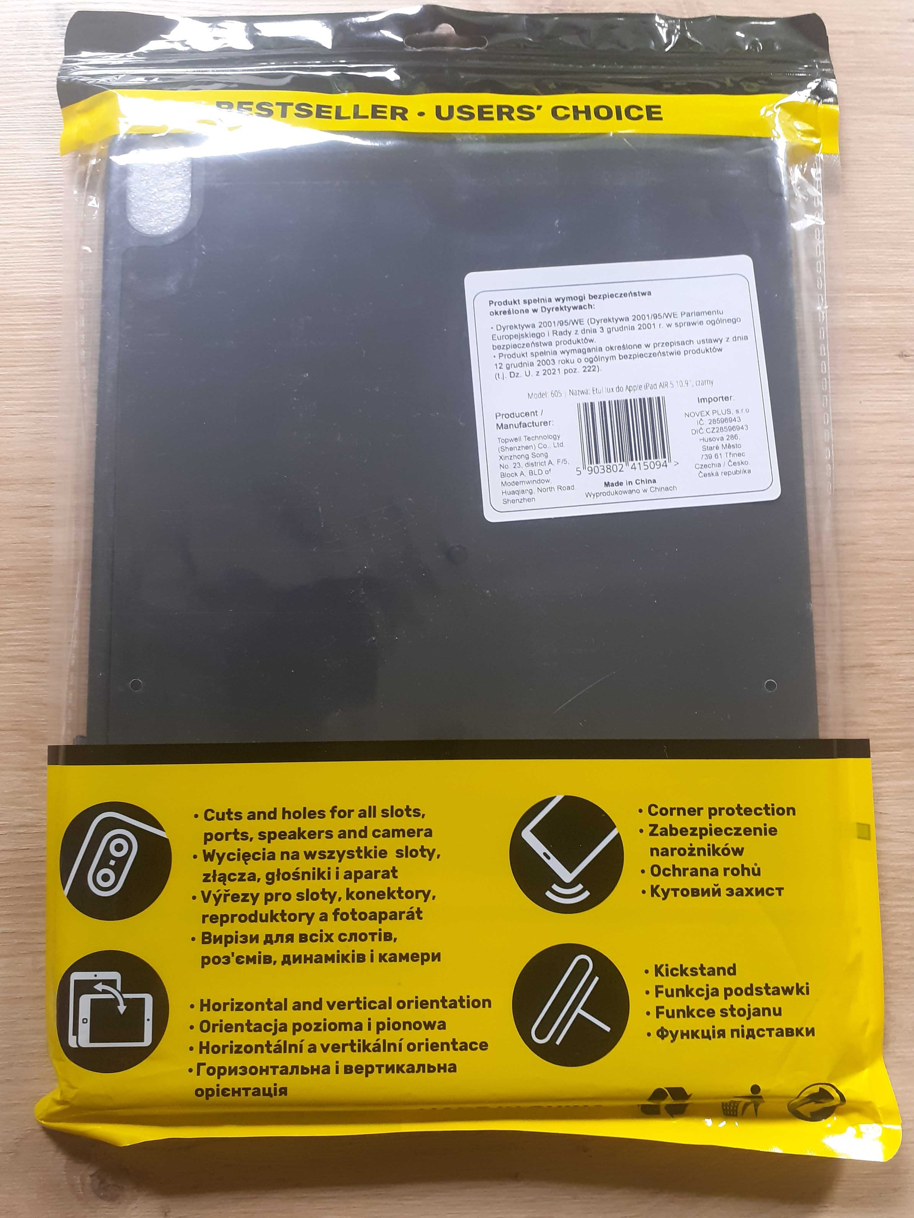 Etui iPad 10.9 kolor czarny do tableta