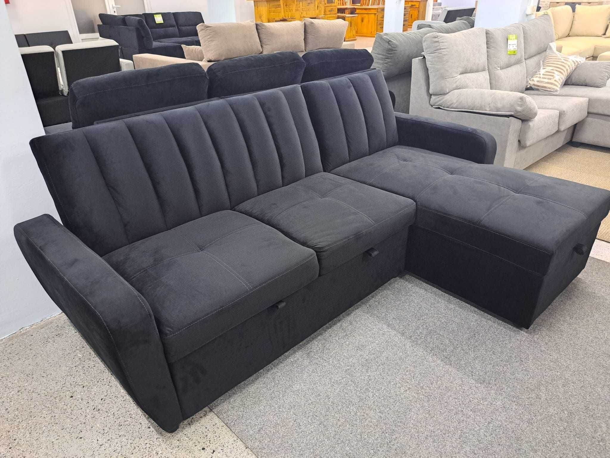 Sofá cama novo com baú, portes grátis, pagamento na entrega