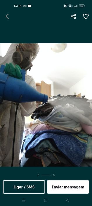 Desinfestação profissional de percevejos