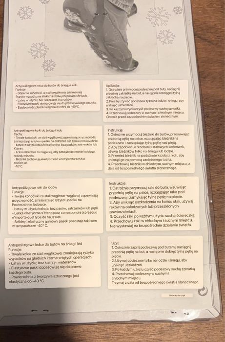 Nakladki na śnieg lód antyposligowe L/XL