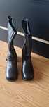 Botas em pele estilo motard tam.36