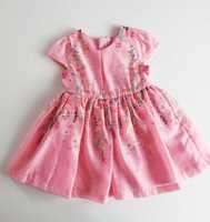 Różowa sukieneczka dla dziewczynki 12-18 m-cy