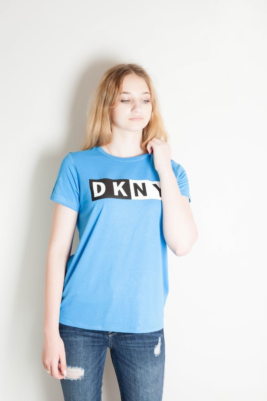 DKNY ОРИГІНАЛ. Жіноча футболка синя блакитна розмір XS S M