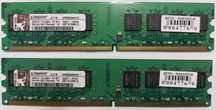 Pamięci  DDR2 Kingston KVR800D2N5K2/2G - sztuk 2