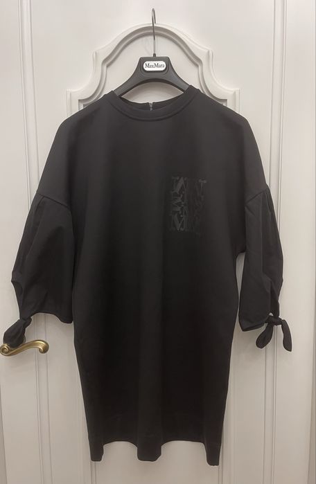 MAX MARA piękna sukienka z bufiastymi rękawkami