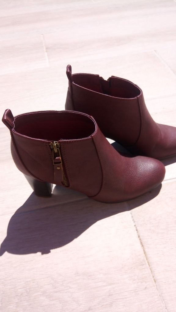 Botas mulher bordo 37