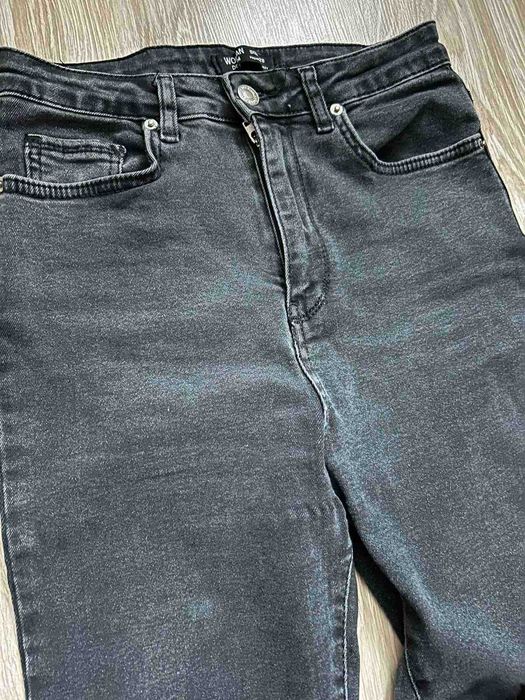 Темно-сірі джинси скіні 28р