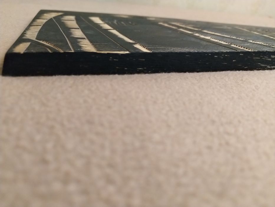 Деревянная резная картина ручной работы