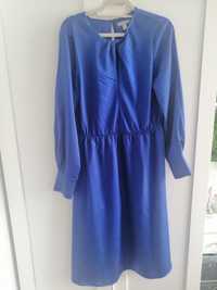 Sukienka kobaltowa niebieska H&M
