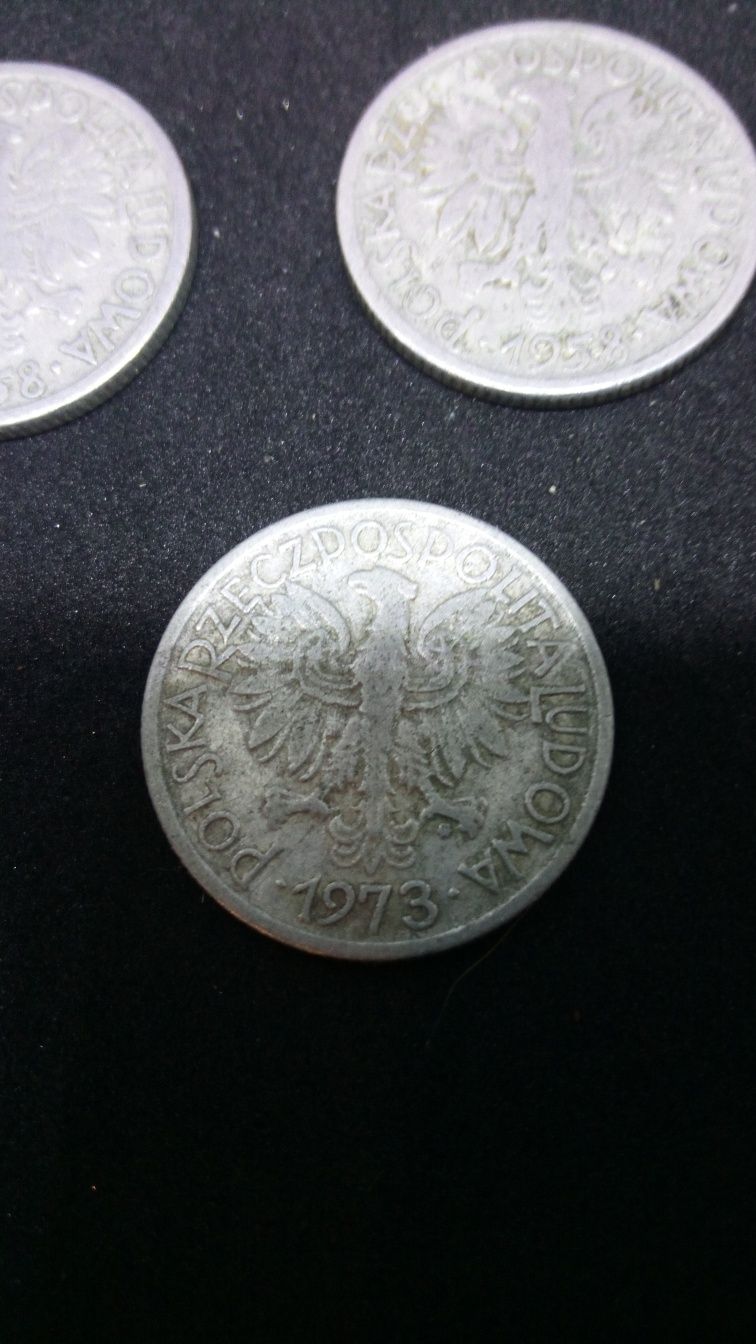Monety 2 złote z 1958 i 1973 roku