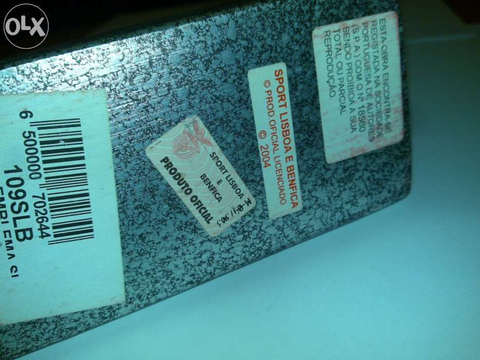 benfica estatueta (troféu com emblema do benfica em relevo) licenciado