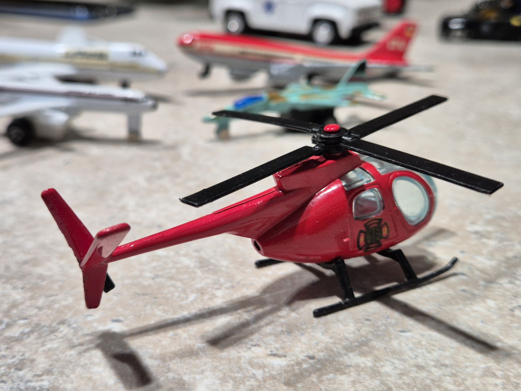 Helikopter ratunkowy Bell resorak strażacki unikat PRL kolekcja model