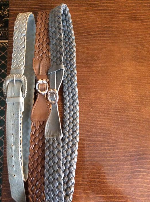 Пояс кожаный, ручная работа.