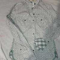 Блузка рубашка нарядная кофточка  кофта  42 размер полосатая  XS S