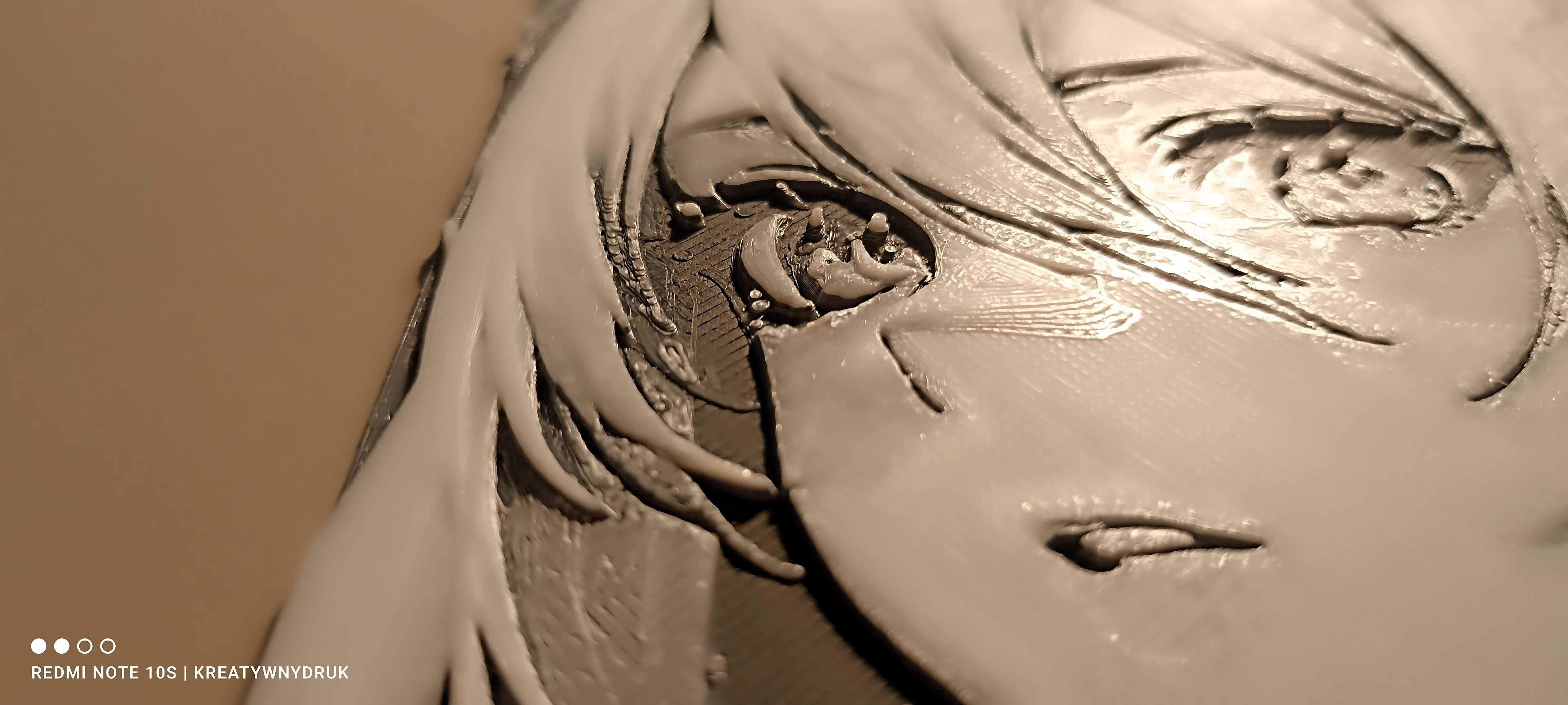 Obraz 3D: Portret anime manga kreskówka ozdoba obrazek