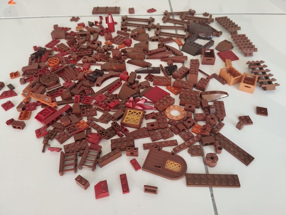 LEGO peças original cor castanho