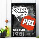 plakat na urodziny, obraz plakat prezent na urodziny, plakat PRL
