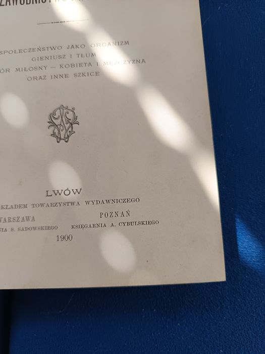 Książka ,,współzawodnictwo i współdziałanie " z 1900 r