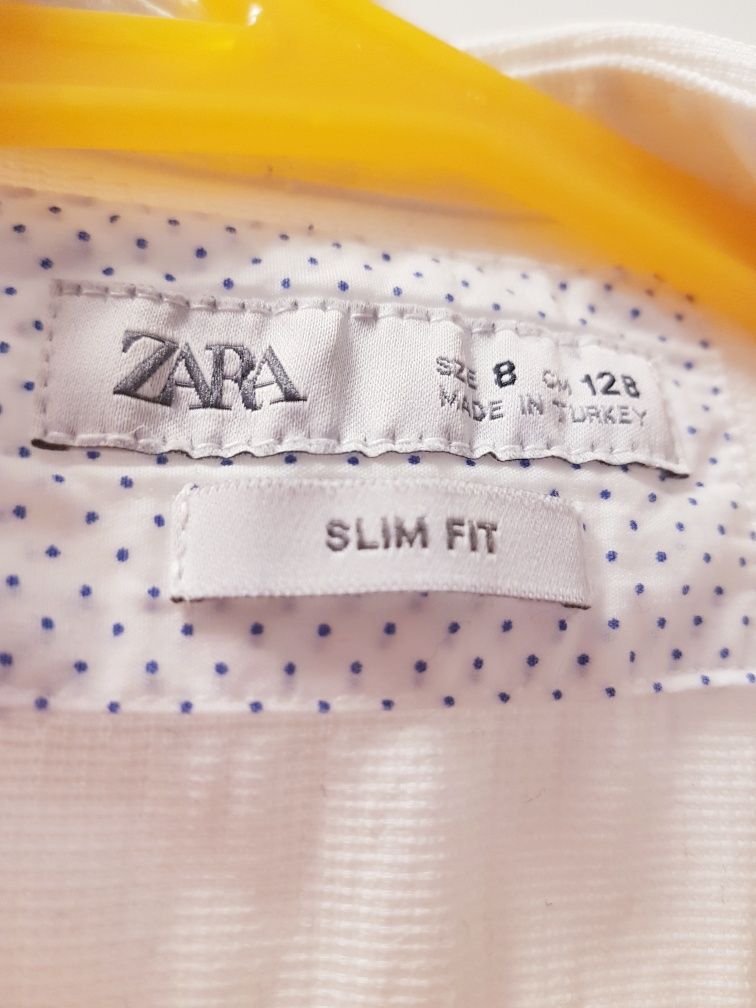 Biała koszula Zara Slim fit dług rękaw 128 bdb