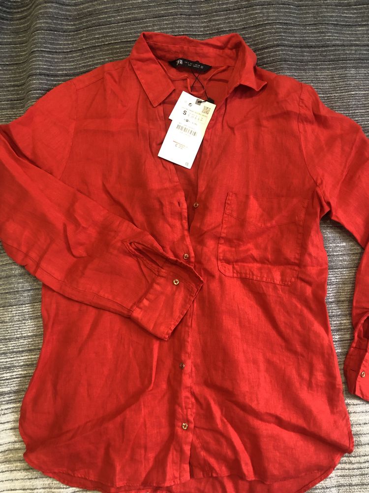 Рубашка льона Zara C 36