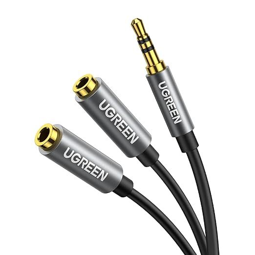 UGREEN Kabel Rozdzielający Audio 3.5mm na 2x 3.5mm Adapter 20CM