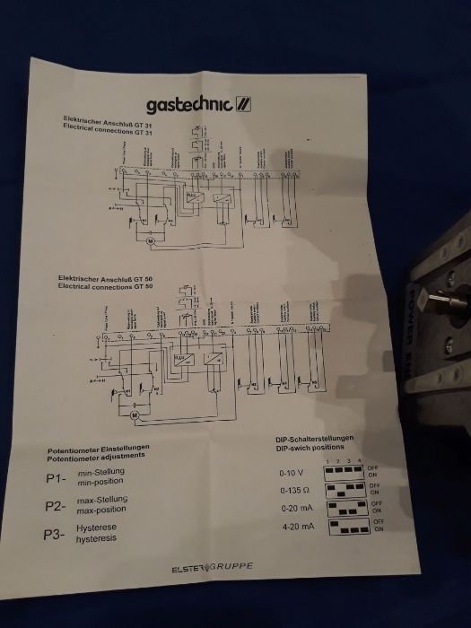 Serwomotor,Siłownik,Sterownik Kromschroder GT 50-30H20 E/TC 50-30H20 E