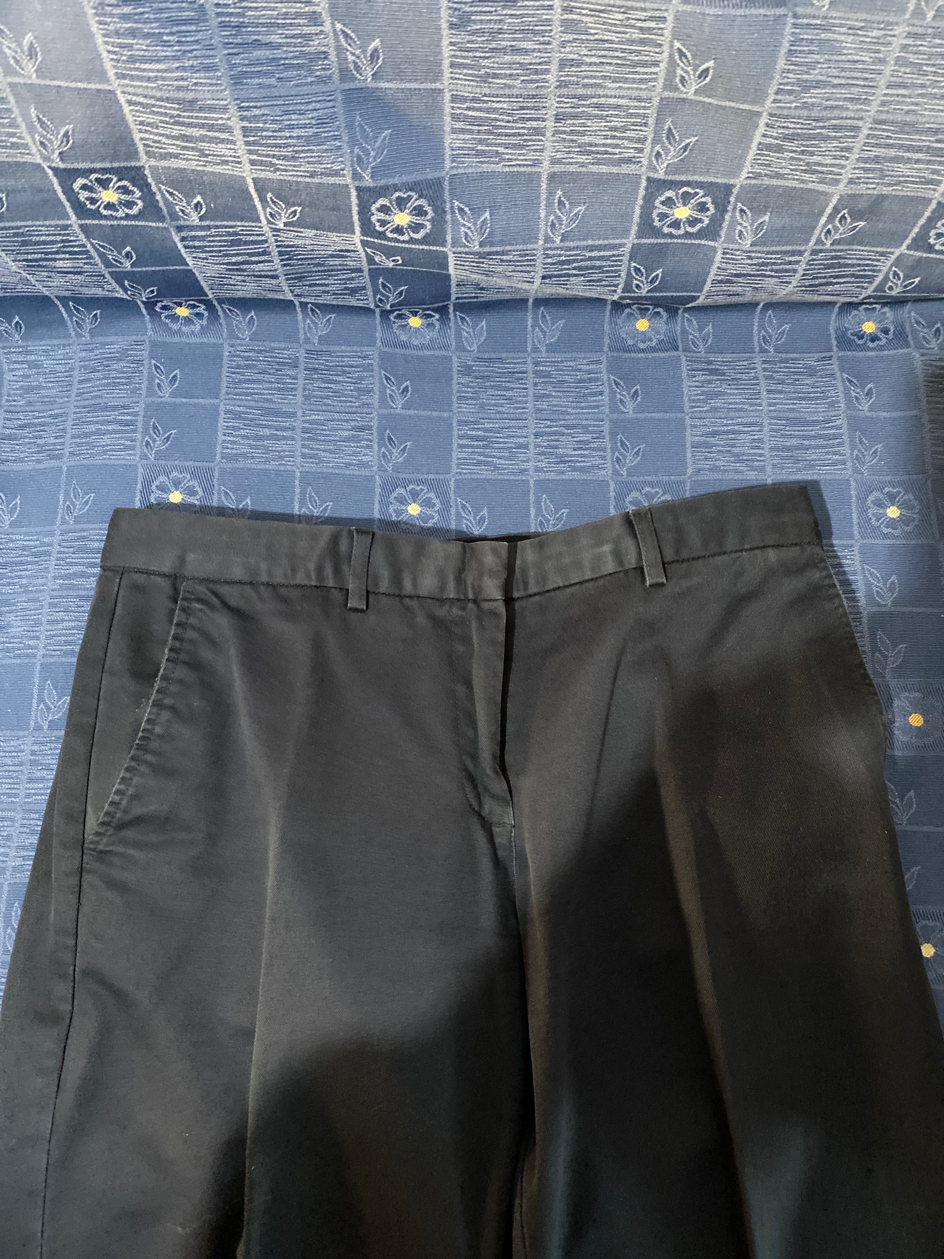 Calça Chino Senhora Quebramar azul escuro e verde escuro