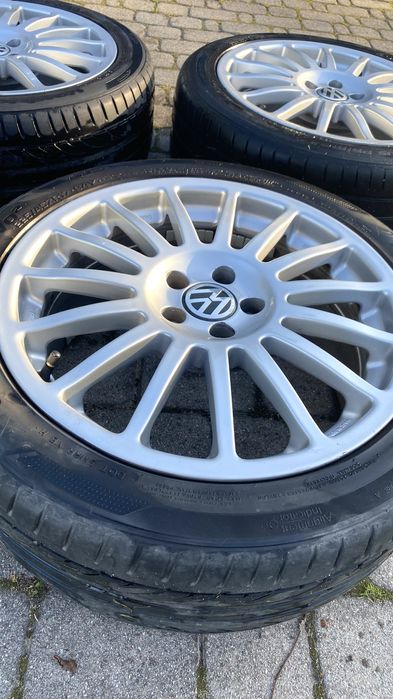 Felgi aluminiowe 17” VW golf 4 r32 + opony Hankook 225/45 ZR17