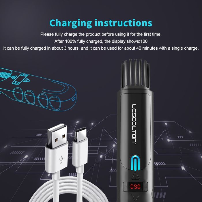 Беспроводная перезаряжаемая щётка для бороды.