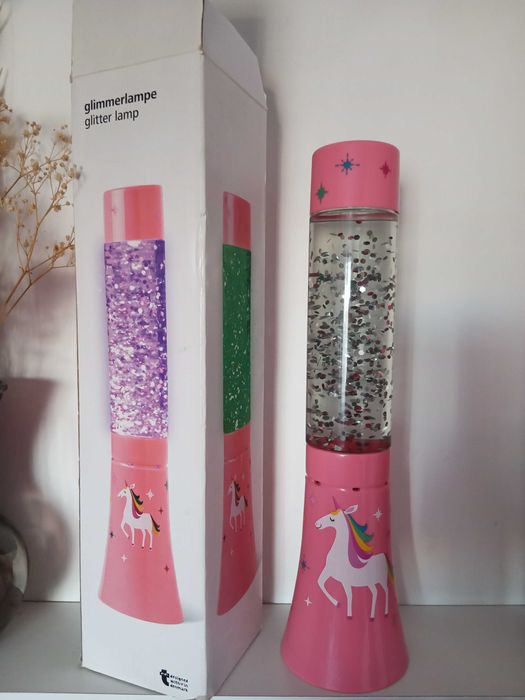 Luz presença glitter lamp