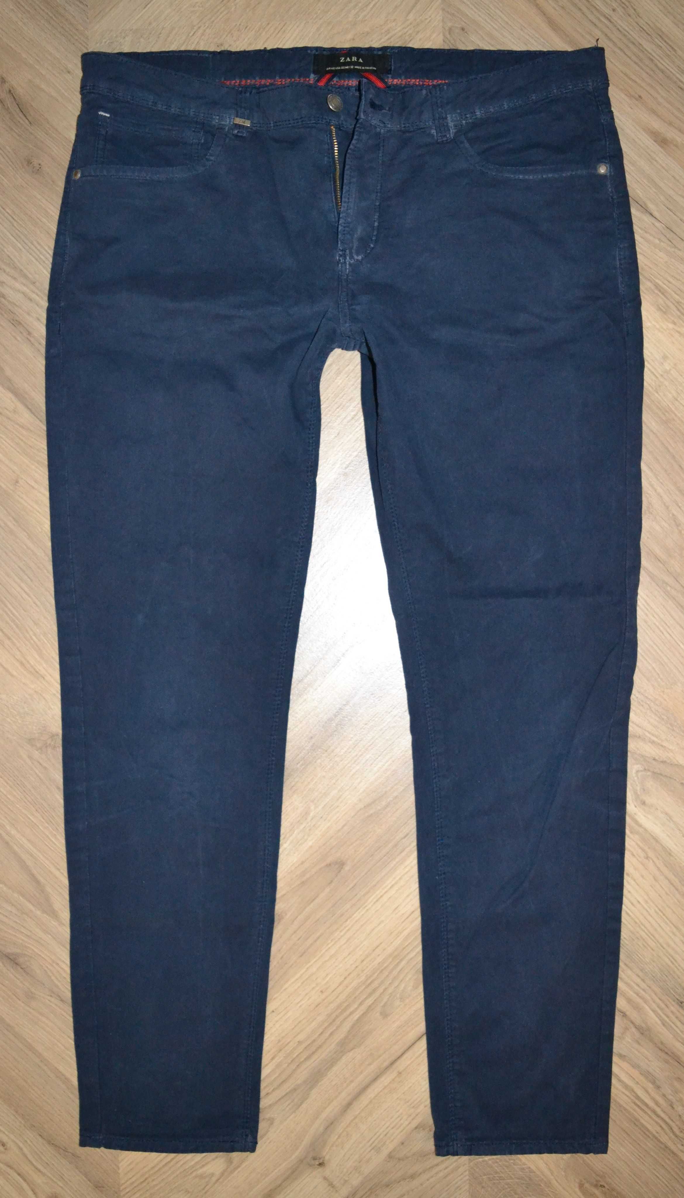 Zara _ granatowe spodnie chino // chinosy _ 32 _ pas 96cm