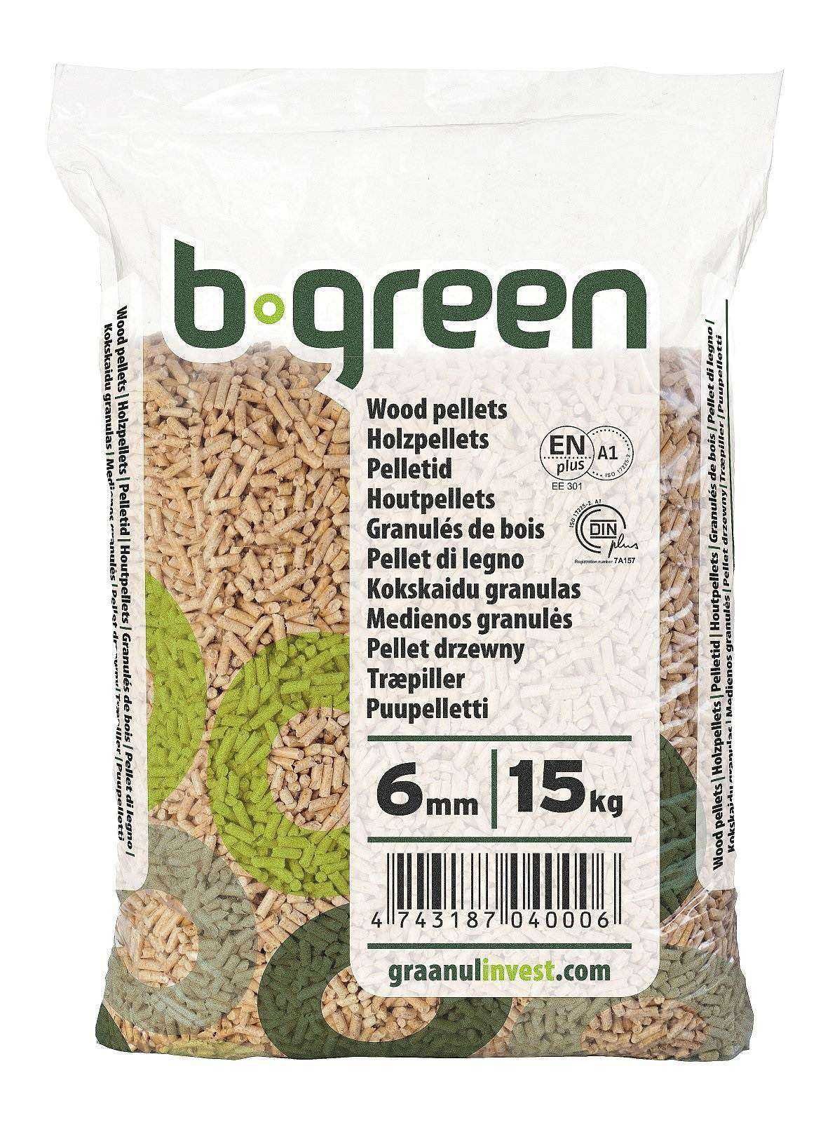 PELLET B- GREEN Certyfikowany A1 EN plus DIN plus Dostawa Gratis