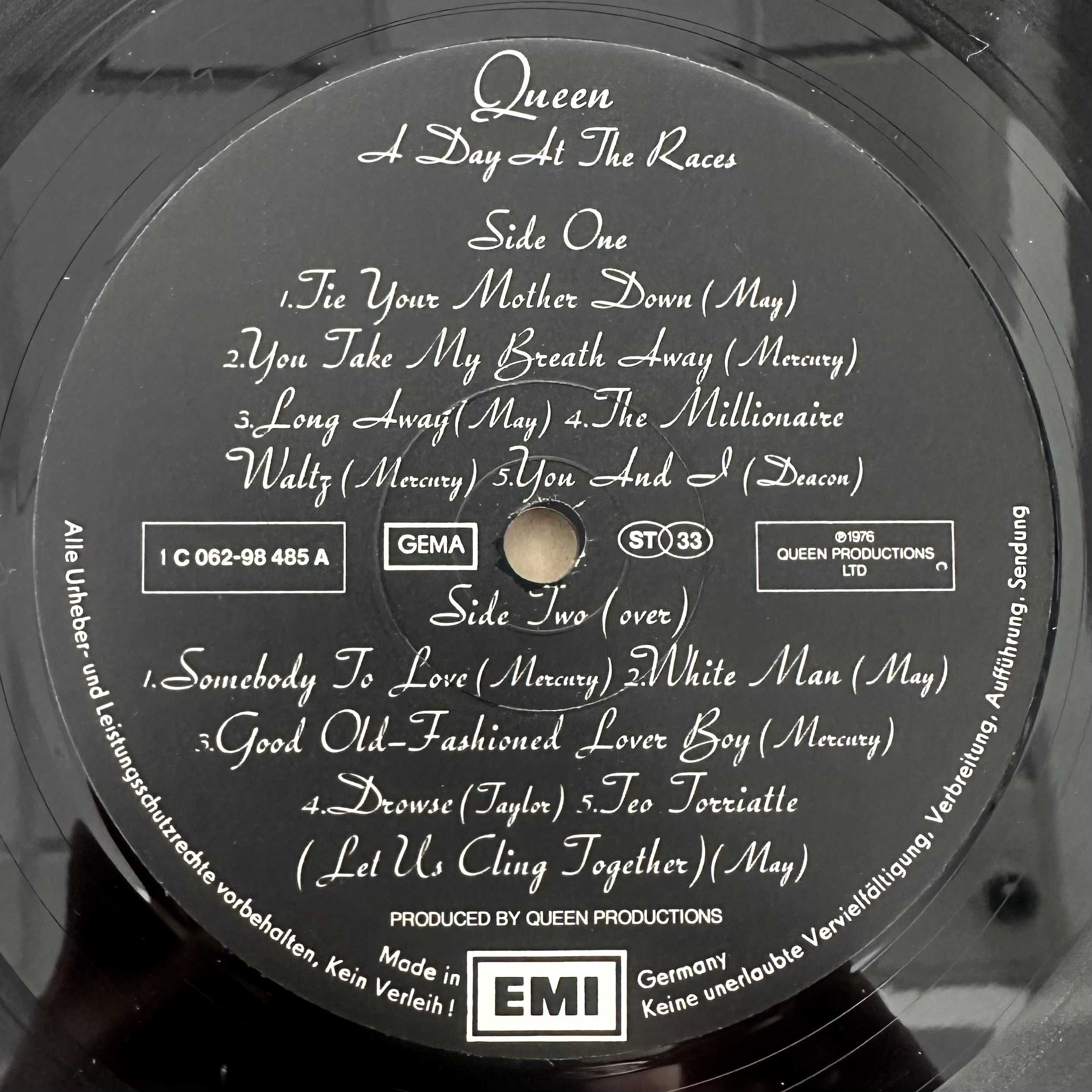 Queen - A Day At The Races (Vinyl, 1976, Germany)