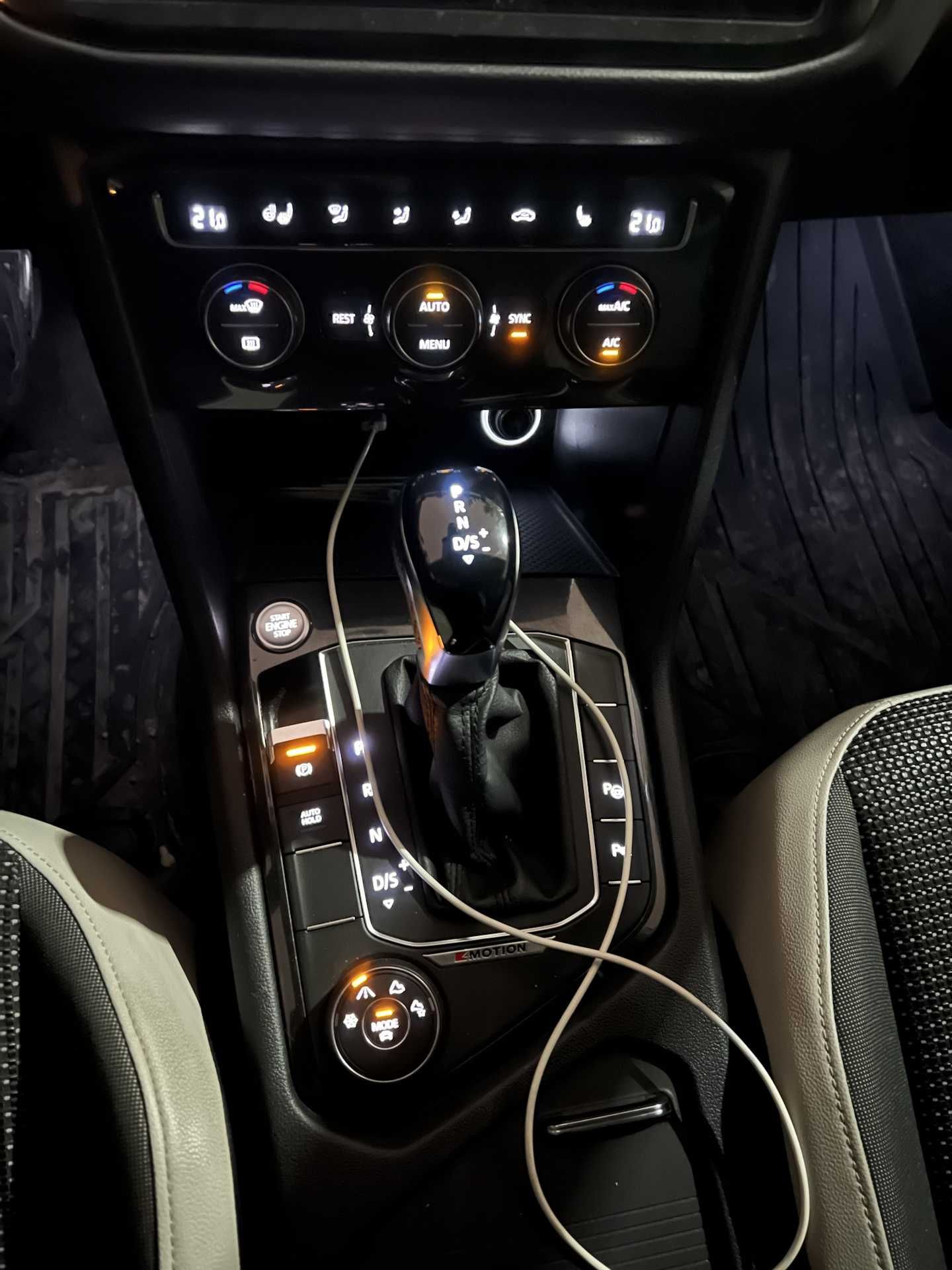 Ручка АКПП VW Skoda з підсвіткою DSG Passat Golf Tiguan Touareg