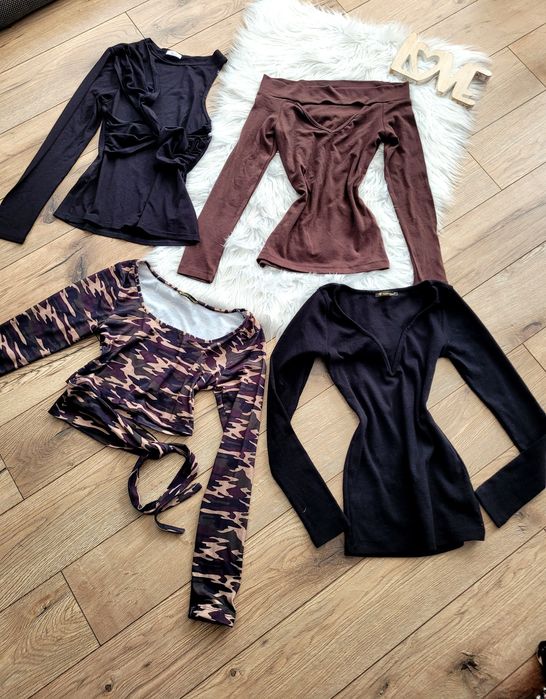 Zestaw bluzek bluzka Bocca bluzki moro czarna czekolada