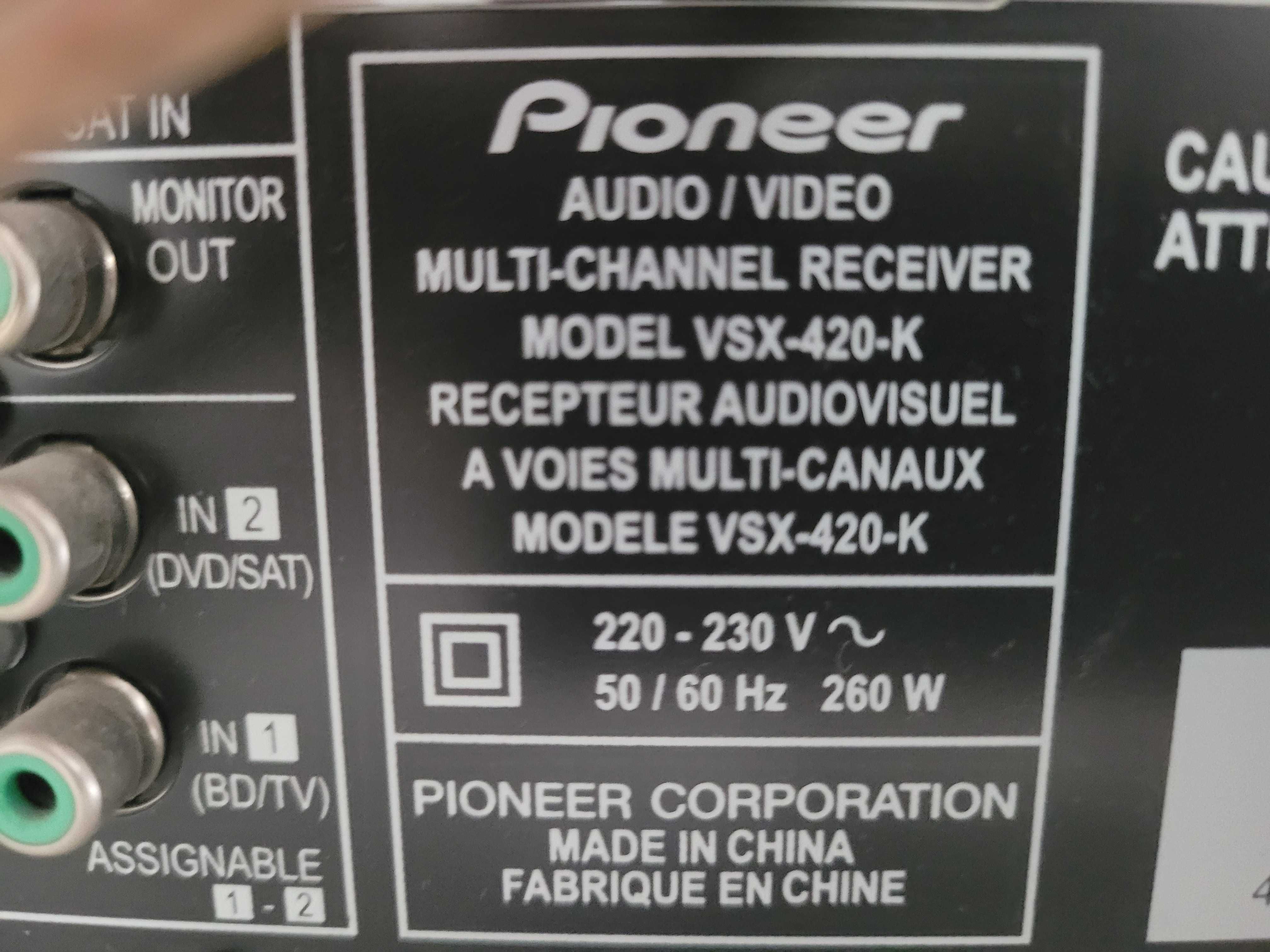 Kino domowe Pioneer VSX-420 HDMI plus Blu-ray Samsung