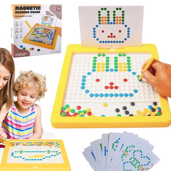 Duża Tablica Magnetyczna Xxl Magpad Pastylki Montessori Mozaikowa