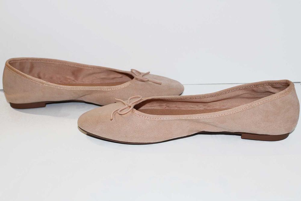 H&M balerinki 37 jasnoróżowe brzoskwiniowe pudrowe beżowe Sylwester