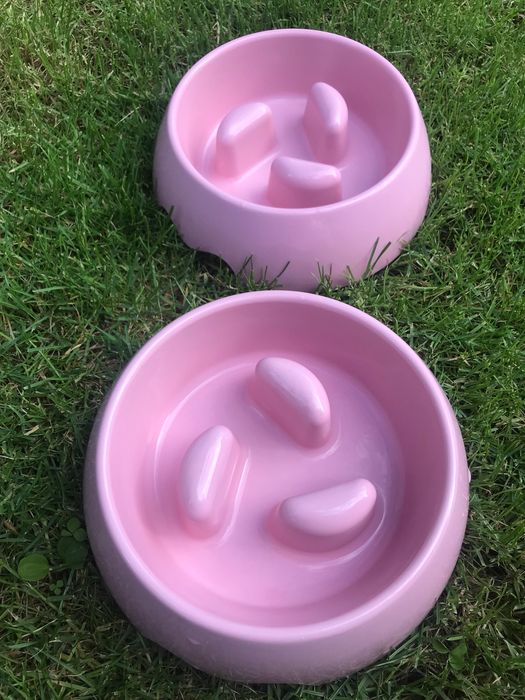 Nowe różowe miski dla psa
