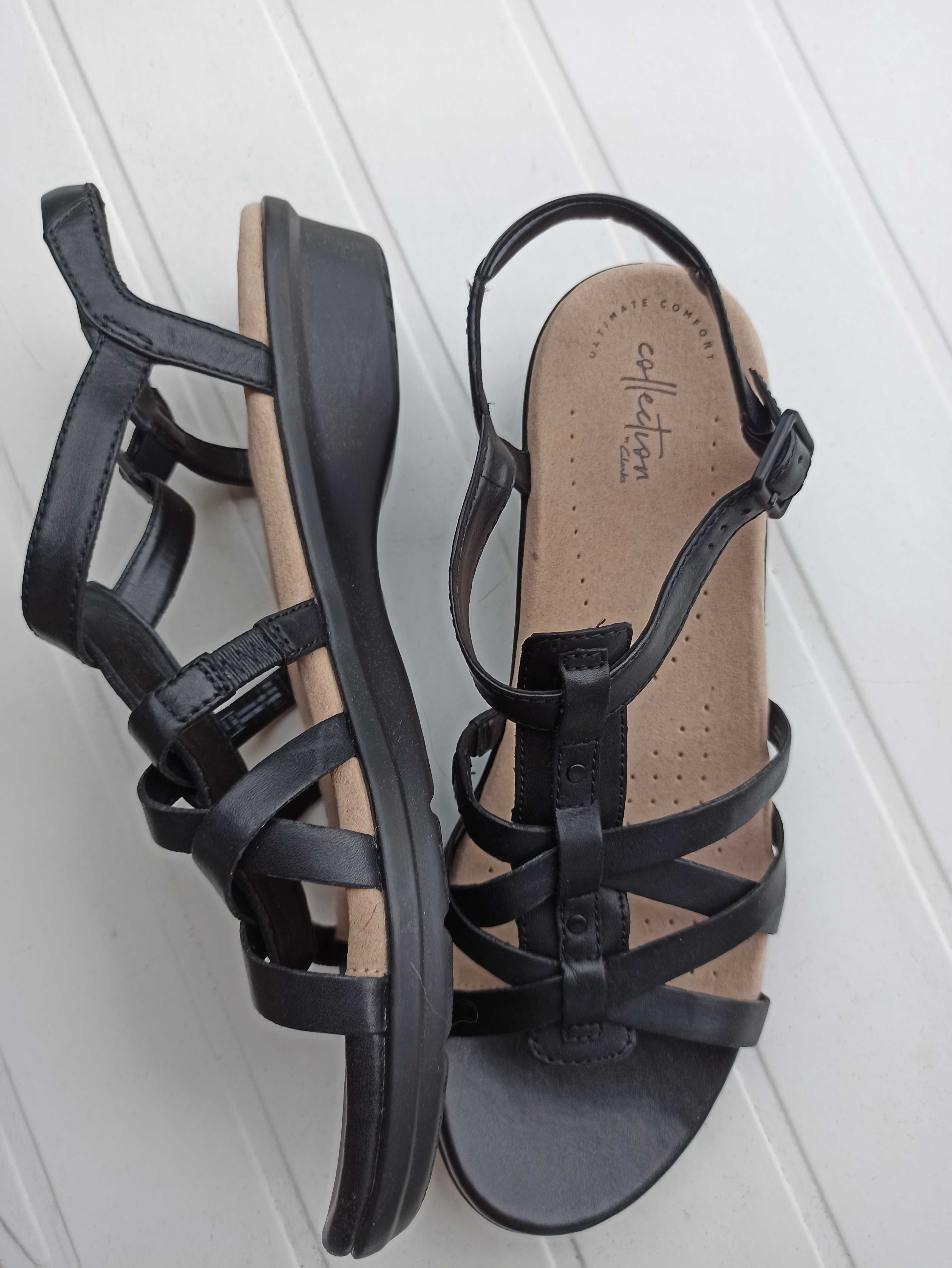 Sandały skórzane clarks nowe 42