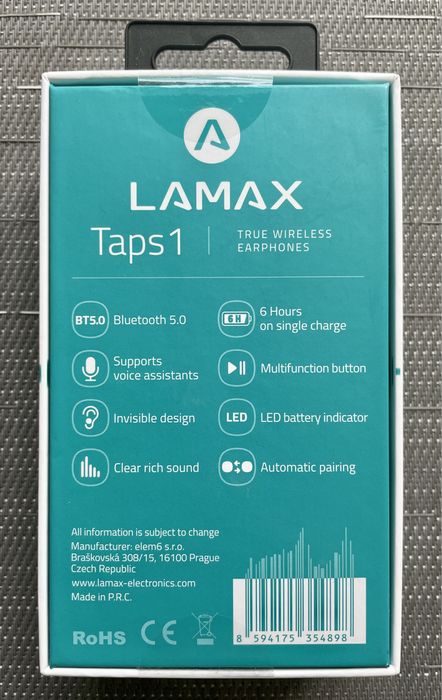 Нові запаковані бездротові навушники LAMAX Taps1 наушники