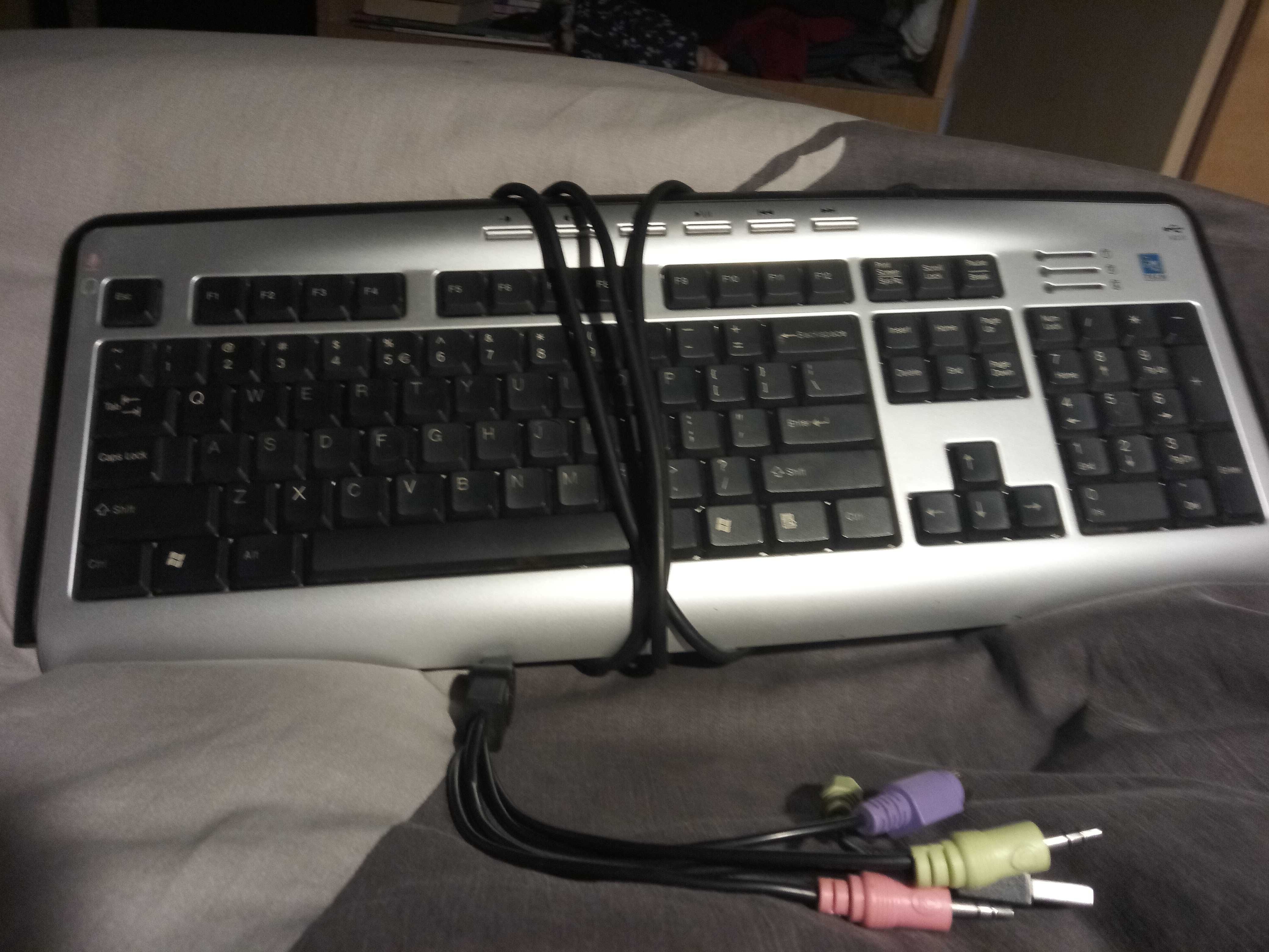 Klawiatura do komputera PS2 z habem USB