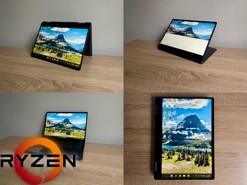 New Dell 14 2в1 360° Ryzen 8640 16+ ddr5 512+ 760m bat 13ч 1.6кг Гаран