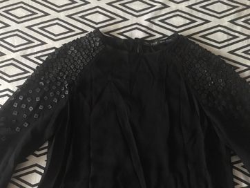 NOWA bluzka elegancka Zara M 38 bluzeczka okazja prezent black 50