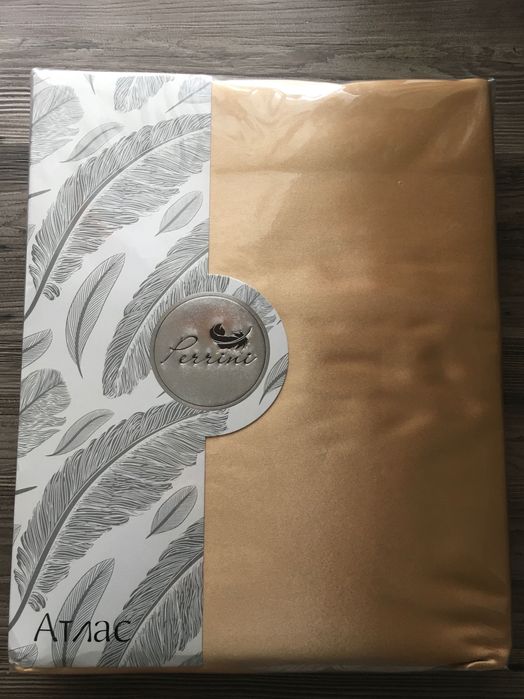 постельное белье атлас золотое TM Perrini