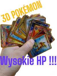 - 3D Karty Pokemon WYSOKIE HP Nowe Wysyłka PL nie złote gold czarne