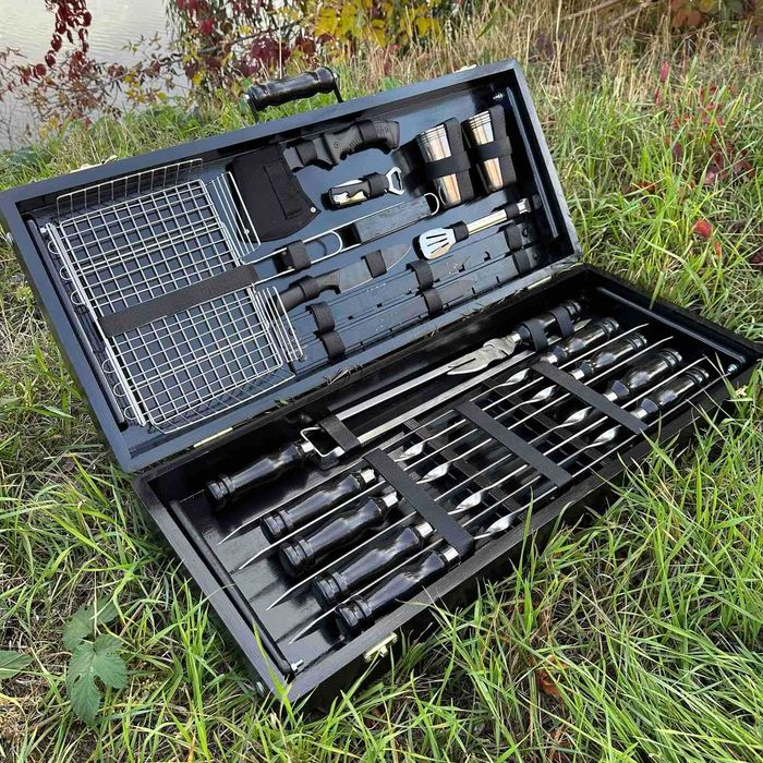 Пруміум подарунок для чоловіків, Набір шампурів у кейсі, Шампура!!