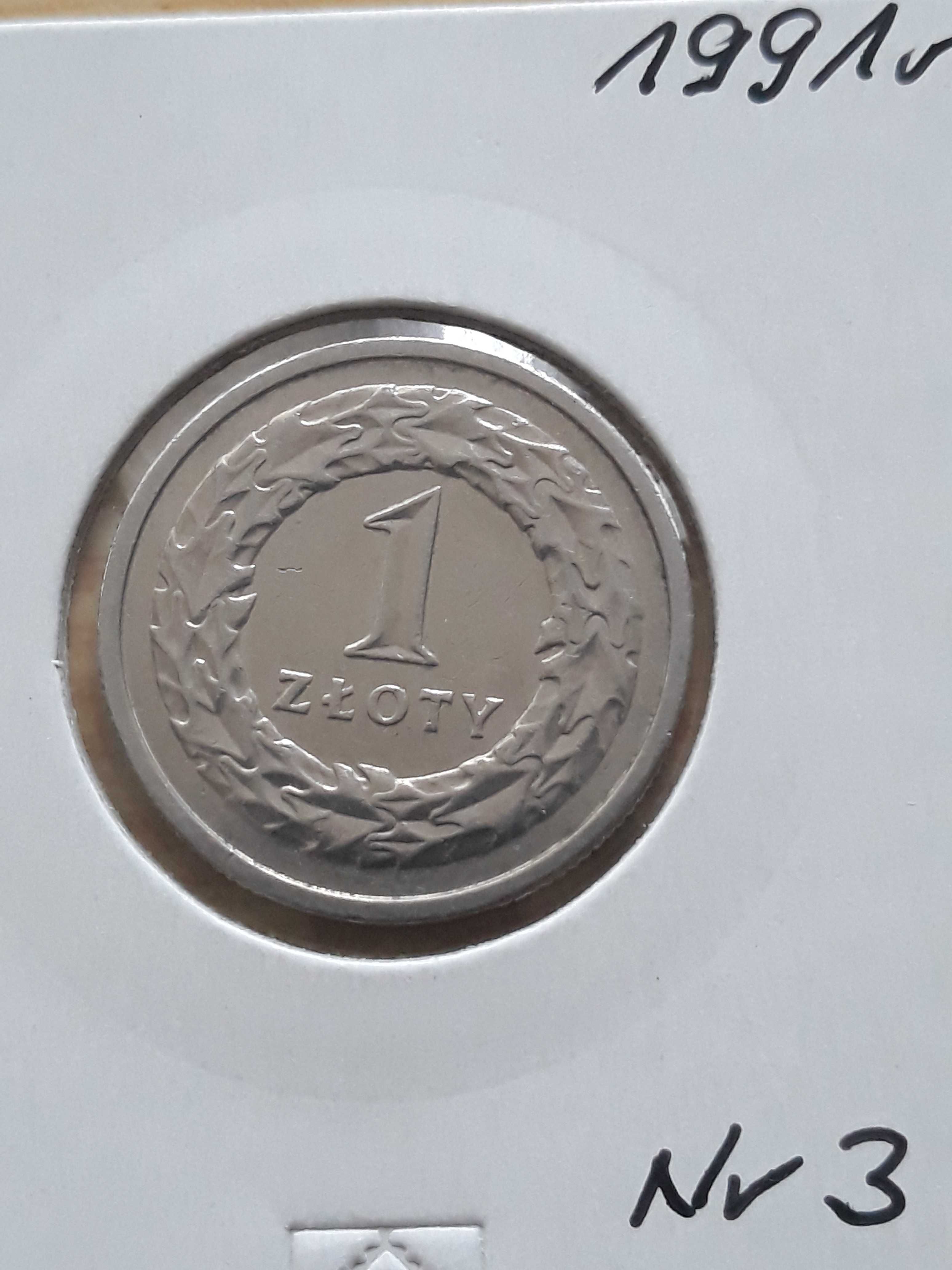 1 złoty 1991 r. - nr. 3 - rzadkość